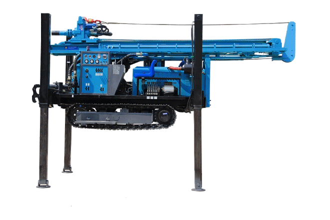 Crawler water well drilling rig